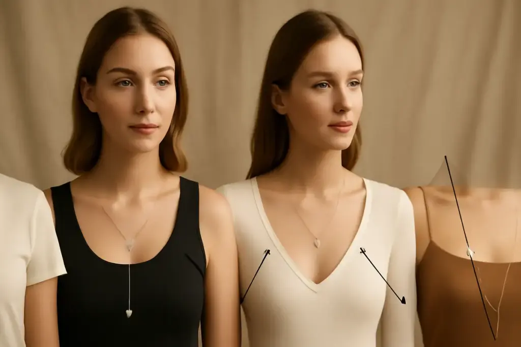Come scegliere la lunghezza della collana giusta per ogni scollo? La regola invisibile degli stylist