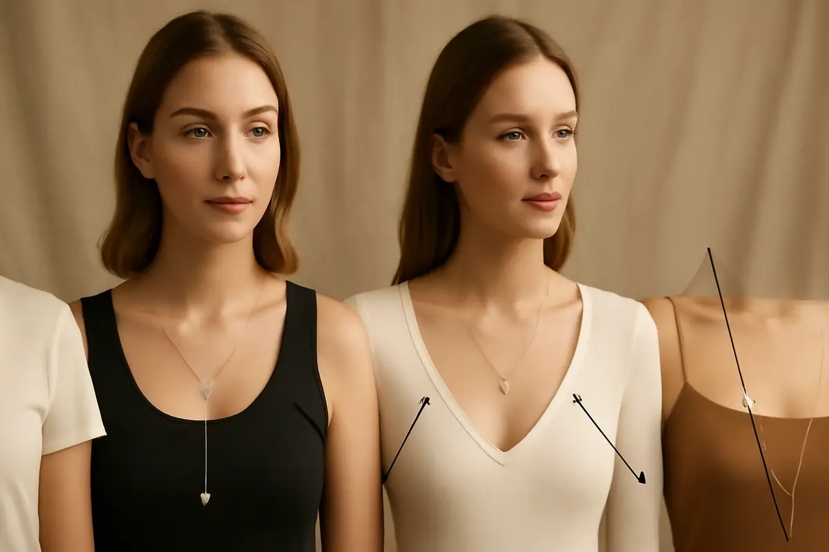 Come scegliere la lunghezza della collana giusta per ogni scollo? La regola invisibile degli stylist