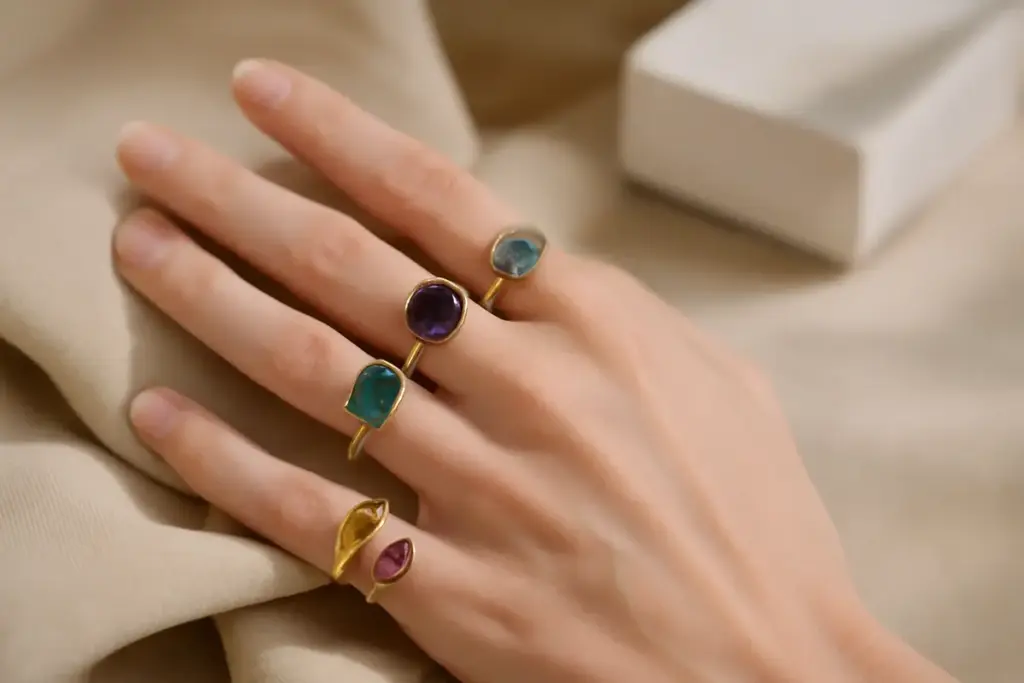 Tendenze anelli con pietre colorate: i modelli che donano anche alle mani più sottili