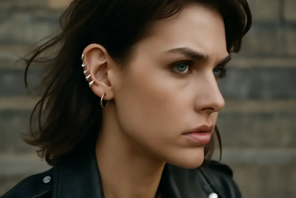 Orecchini ear cuff di tendenza: il segreto per un tocco rock senza forare le orecchie